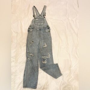 Carmar distressed denim overalls- size XS